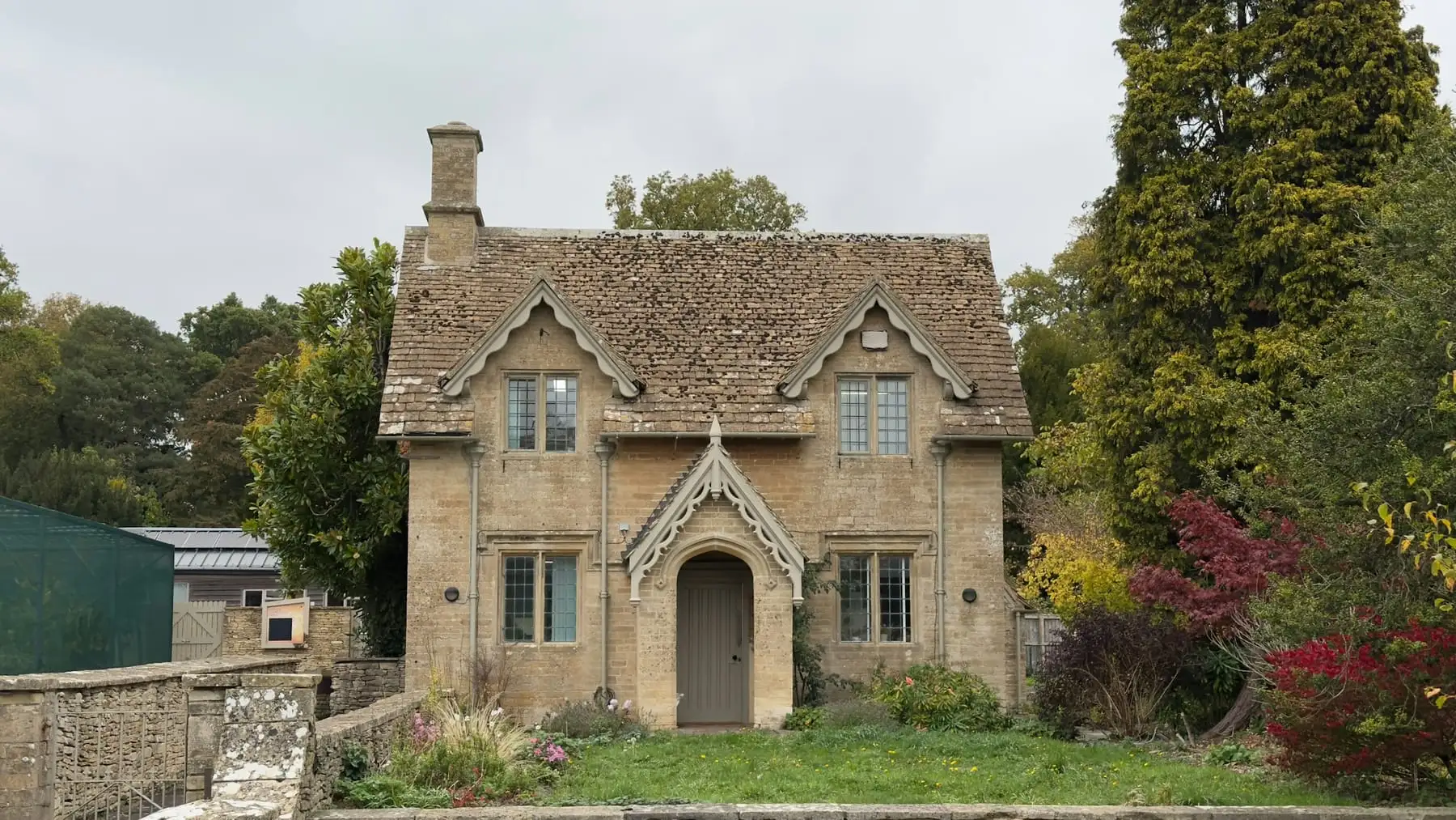 A thatched stone cottage near Tetbury, Gloucestershire